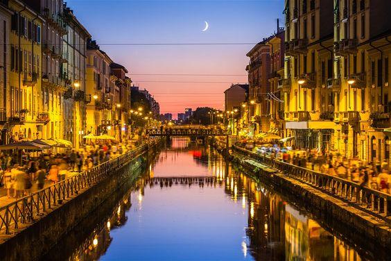 Navigli Milano al tramonto